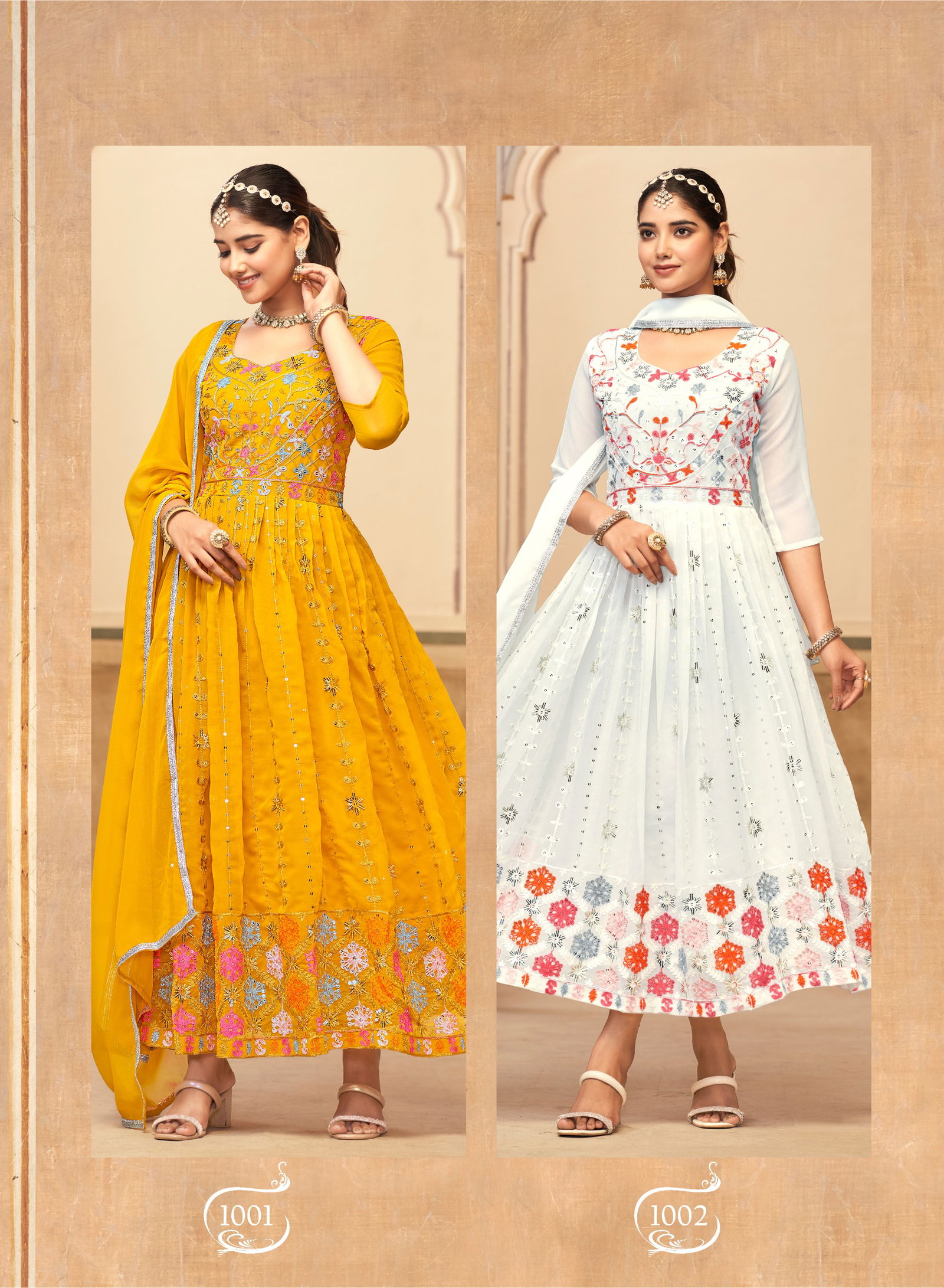 Rang Rasiya By Banwery Georgette Long Kurti With Dupatta Wholesale Shop In Surat
